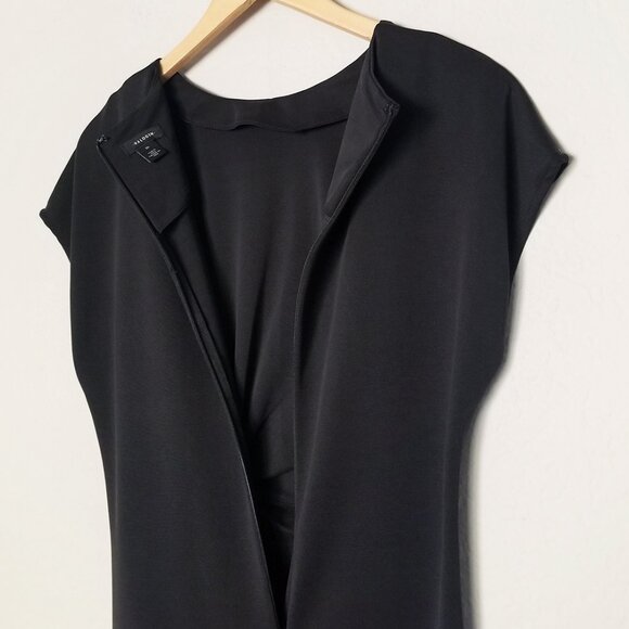 Halogen Nordstrom Twist Front Knit Sheath Dress In Black Size M Modal Blend $79 - Picture 10 of 15